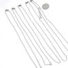 5 Dainty Hypoallergenic Surgical 304 Grade Stainless Steel Silver 1.5mm Thin 17.5 Inch Short Chain Necklaces view 2