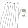5 Dainty Hypoallergenic Surgical 304 Grade Stainless Steel Silver 1.5mm Thin 17.5 Inch Short Chain Necklaces view 3