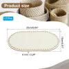 PATIKIL 2pcs Basket Wood Bottom 10" x 6", Oval Natural Wood Base Crochet Bag Shaper for DIY Basket Bag Craft Knitting Making Weaving Supplies, Wooden (Hole: 3mm) view 2