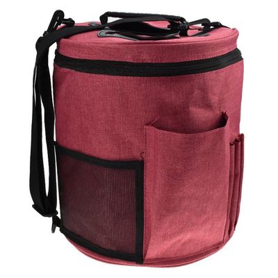 BE-TOOL Knitting Bag Backpack,Yarn Storage Organizer Travel Crochet Bag Large Capacity Yarn Storage Tote Bag Yarn Holder Case for Carrying Projects, Knitting Needles, Crochet Hooks(Rose red)