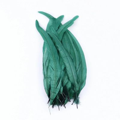 100PCS Feathers 25-40CM Natural Plumes, Black Red DIY Cock Clothing, Jewelry Party Accessories Dark Green 12-14inch 30-35cm