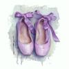 CISDKK Counted Cross Stitch Art,Embroidery kit,Purple Ballet Shoe,Ballerina Slippers Watercolor,Dance Printable,Dancer Themed Room,11CT,13.39 * 17.33 inch view 1