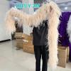 1/1.5/2M Fluffy Natural Feather Boa, 10/15Ply Ostrich Feathers Trim, Wedding Party Shawl, Customizable Mint Green 1M 15PLY view 3