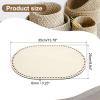 PATIKIL Basket Wood Bottom 14" x 10", Oval Natural Wood Base Crochet Bags Shaper for DIY Basket Bag Craft Knitting Making Weaving Supplies, Wooden (Hole: 4mm) view 2