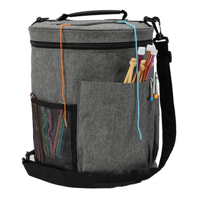 SagaSave Crochet Bag and Tote - Oxford Cloth Yarn Bag - Yarn Holder for Crocheting - Crochet Storage Bag for Crochet Hooks, Crochet Accessories, Knitting Bag for Crochet Lovers(Purple)