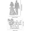 2PCS Wedding Dies for Card Making Bride and Groom Mr & Mrs Metal Cutting Die for DIY Scrapbooking Paper Crafting Handmade Crafts Scrapbooking Supplies Wedding Invitation Card Decorations view 3