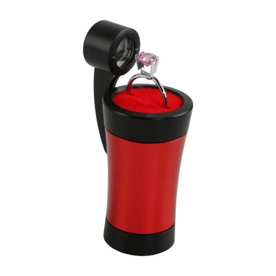 GemTrue Red & Blue Color Diamond Inscription Loupe Diamond Checking Magnifier DK08102 Diamond Gem Inscription Loupe 20x for Jewelry Tools & Supplies (Red)