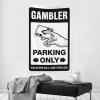 ADWD Wall Tapestry for Bedroom Gambler Parking Only Tapestry Tapestry for Bedroom Aesthetic Man Cave Bar(75X100CM) view 2