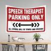 ADWD Tapestry for Men Speech Therapist Parking Only Tapestry Backyard Bar Decor Bedroom Door Decorations(75X100CM) view 3