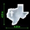 (300+ Design Optional) Fuehbur Texas with Cross Car-Freshie Silicone Aroma Bead Epoxy Resin Candle Soap Mould, Oven Safe view 2
