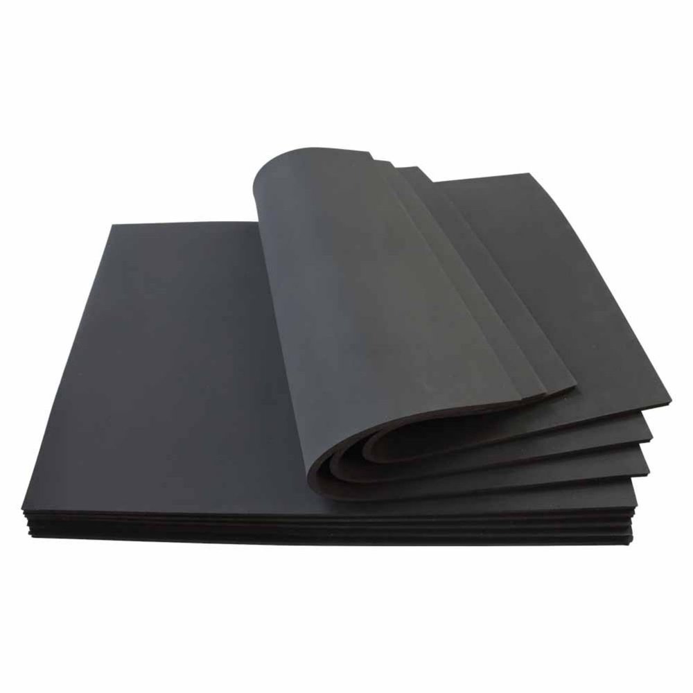 BEILOCKERY 1 Sheet 15" 15" Silicone Pad for Flat Heat Press, 0.31 Inch Thickness, Black Replacement Accessory for T-Shirt Heat Press Transfer, Foam Silicone Sheet