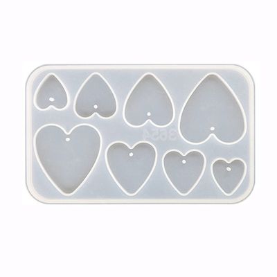 Ldabrye Silicone Molds for Epoxy Resin Pendant Mould Resin Mold Multi-Shapes Jewelry Molds with Holes Hand-Making Accessories Silicone Material for Earrings
