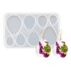 Ldabrye Silicone Molds for Epoxy Resin Pendant Mould Resin Mold Multi-Shapes Jewelry Molds with Holes Hand-Making Accessories Silicone Material for Earrings view 2