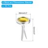 PATIKIL Paper Fasteners, 100 Pcs Mini Metal Rhinestone Round Head Fastener Split Pins for Craft Art Scrapbooking DIY Pins Supplies, Yellow 0.5"x0.3" view 2