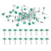 PATIKIL Paper Fasteners, 100 Pcs Mini Metal Rhinestone Round Head Fastener Split Pins for Craft Art Scrapbooking DIY Pins Supplies, Green 0.5"x0.3" view 1