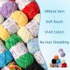 100g Fluffy Velvet Chenille Yarn for Crocheting and Knitting, 80m (87.5yd) Baby Yarn for Crocheting Soft, Crochet Chunky Yarn Amigurumi Yarns (Candy Color) view 3