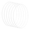 PATIKIL 8 Inch Round Dream Catcher Rings, 6 Pcs Metal Christmas Macrame Wreath Floral Ring Hoop for Home DIY Craft Wedding Wall Hanging Decorations, White view 1
