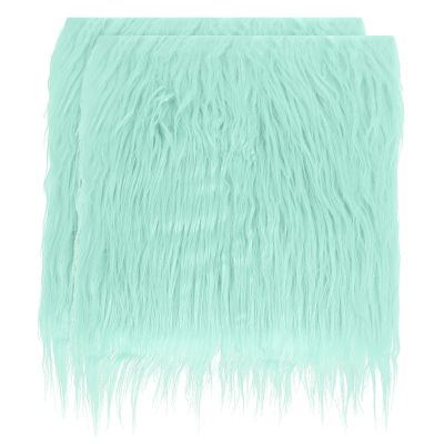 PATIKIL Plush Faux Fur Fabric Square, 2 Pcs 10 x 10 Inch Fluffy Faux Fur Patches Cuts Artificial Craft Fur for DIY Crafts Christmas Halloween Gnome Beard, Green