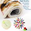 Cartoon Cute Green Frog Latch Hook Kits Mini Rug DIY Handmade Crochet Yarn Needlework Hook and Latch Kit Printed Canvas Carpet Cushion Cover Home Christmas Decoration 30x30cm view 2