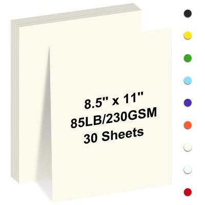 Cardstock 8.5" x 11 ",Cardstock Paper 85 lb/230 gsm,Cream Card Stock for Printer,Drawing,Gift tags,Invitations, Cards etc (Cream, 30 Sheets)