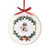 Chenflying 1/3 Sets Embroidery Starter Kits with Christmas Pattern, Cross Stitch Kit for Beginners Adults, Living Room Bedroom DIY Decorations Craft Gifts (Snowman) view 1