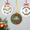 Chenflying 1/3 Sets Embroidery Starter Kits with Christmas Pattern, Cross Stitch Kit for Beginners Adults, Living Room Bedroom DIY Decorations Craft Gifts (Snowman) view 3