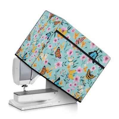Oamsistay Butterfly Sewing Machine Dust Cover Floral Small Appliance Protective Cover Compatible with Most Standard Sewing Machines Accessories Holiday Gifts for Family
