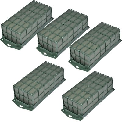 Floral Foam Cage, 5 Pack Rectangle Foam Cage Block Flower Holder, Floral Foam Bricks for Fresh Flower Arrangement, Floral Arrangement Wet Foam Block for Home Table Centerpiece Wedding