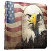 Coikll Vintage Flag Eagle Leather Photo Album 3-Ring DIY Picture Book for Family Wedding Self-Stick Scrapbook view 2