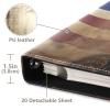 Coikll Vintage Flag Eagle Leather Photo Album 3-Ring DIY Picture Book for Family Wedding Self-Stick Scrapbook view 4
