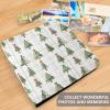 ALAZA Christmas Trees and Plaid Photo Album Self Adhesive Scrapbook Album PU Leather Cover 3 Ring Binders Photo Book for Wedding Family Travel Memory view 4