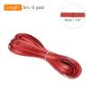 MECCANIXITY Flat Waxed Threads,5 Yard 4mm Leather Sewing Thread Polyester Waxed String for Hand Sewing Weaving Bracelet Necklace DIY Craft, Red view 2