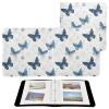 ALAZA Blue Butterfly and Snowflakes Photo Album Self Adhesive Scrapbook Album PU Leather Cover 3 Ring Binders Photo Book for Wedding Family Travel Memory view 2
