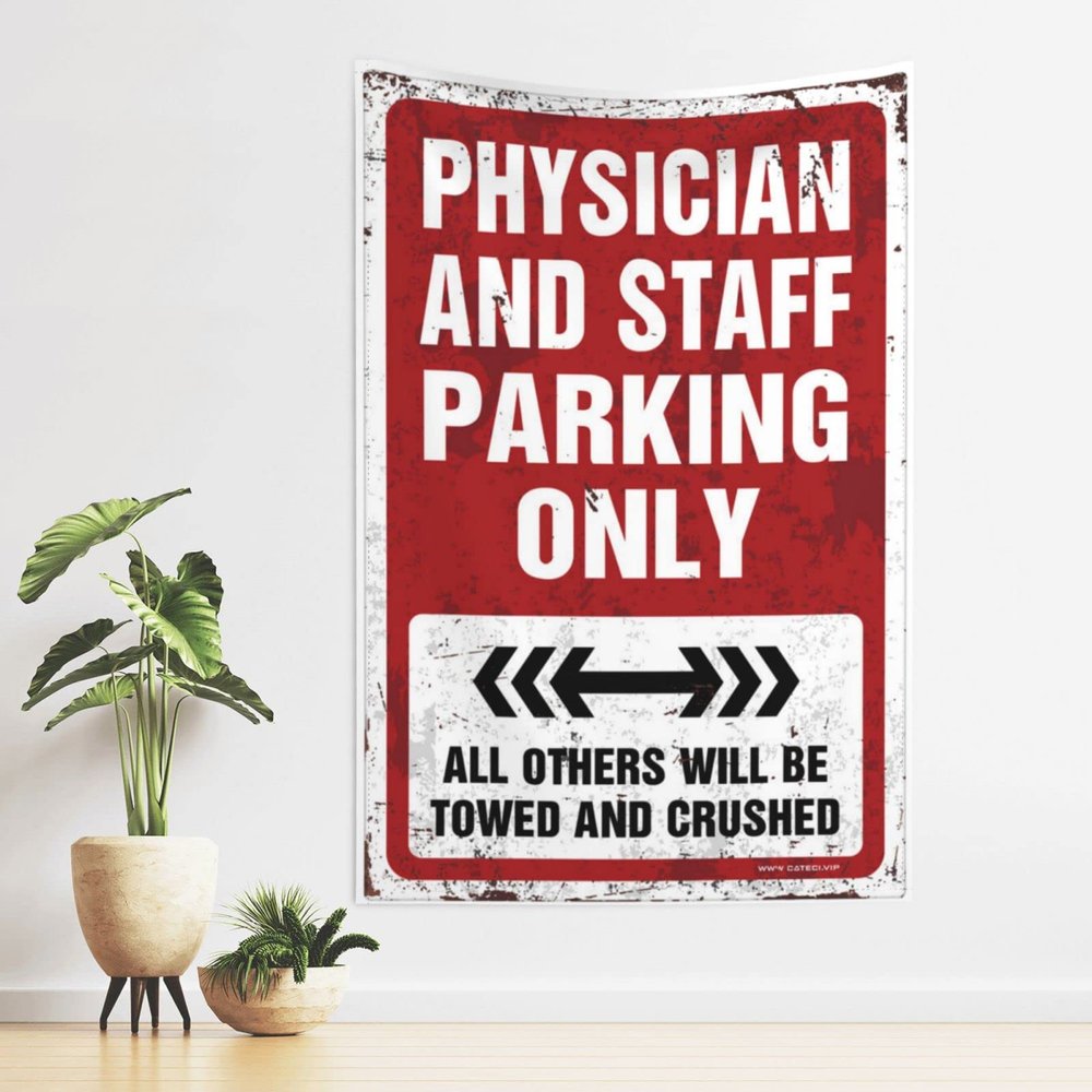 ADWD Tapestry for Bedroom Physician and Staff Parking Only Tapestry Boys Room Decor Teenager Tapsterys Wall(100X150CM)