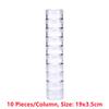 BAOFALI 100 PCS Stackable Plastic Containers, Clear Storage Box Round Organizer Jars for Beads, Buttons, DIY Art CraftJewelry Nail Accessory (919x3.5cm/ 7.5X.5inch) view 2