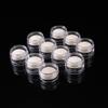 BAOFALI 100 PCS Stackable Plastic Containers, Clear Storage Box Round Organizer Jars for Beads, Buttons, DIY Art CraftJewelry Nail Accessory (919x3.5cm/ 7.5X.5inch) view 4