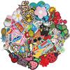 100Pcs Random Assorted Styles Embroidered Patches, Sew on/Iron on Patch Applique for Clothes, Dress, Hat, Jeans, DIY Accessories view 1
