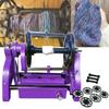 AUTUMFLATGAO 12V Household Mini Electric Spinning Wheel, 4oz Yarn Winding Machine, Max Speed 800rpm, Forward and Reverse for Wool Fibre Twisting,Purple view 1