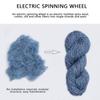 AUTUMFLATGAO 12V Household Mini Electric Spinning Wheel, 4oz Yarn Winding Machine, Max Speed 800rpm, Forward and Reverse for Wool Fibre Twisting,Purple view 2