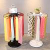 Crafts Ribbon Holder Organizer Rack Freestanding Metal Scarf Holder Display Rack, Floor Standing Pivoting Scarf, Shawl, Belt, Jewelry Holder - Accessory Organizer Rack - Metal Display Rack, Closet Rod view 3
