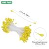 M METERXITY 1800-Pack Artificial Flower Stamen Kit, 3mm Mini Double Heads Flower Stamens Pistil, Stamens for Flower Making/Craft DIY Wreaths/Wedding Floral Arrangements [Yellow] view 3
