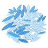 uxcell Ceramic Mosaic Tile, About 200g Teardrop Leaf Tile Mosaic Block for Handicrafts Artwork, Blue/Sky Blue view 1