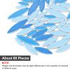 uxcell Ceramic Mosaic Tile, About 200g Teardrop Leaf Tile Mosaic Block for Handicrafts Artwork, Blue/Sky Blue view 3