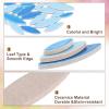 uxcell Ceramic Mosaic Tile, About 200g Teardrop Leaf Tile Mosaic Block for Handicrafts Artwork, Blue/Sky Blue view 4