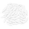 uxcell Ceramic Mosaic Tile, About 200g Teardrop Leaf Tile Mosaic Block for Handicrafts Artwork, White view 1