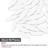 uxcell Ceramic Mosaic Tile, About 200g Teardrop Leaf Tile Mosaic Block for Handicrafts Artwork, White view 3