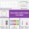 CYANFOUR 5 Stage Starter Embroidery Kit for Beginners Adults and Teens, Easy to Learn 33 Different Stitches from Video & Instruction, Needlepoint Kits for Adults view 2