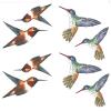 Hummingbird Iris Flower Overglaze Waterslide Ceramic Decals 2.5 Inch (4 Decals) view 2