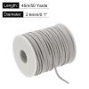 DMiotech Faux Suede Leather Cord 2.6mm x 50 Yards Flat Leather String Thin Leather Strip Lace for Necklace Bracelet Beading Jewelry Making Arts Crafts (Light Gray, 45m) view 2