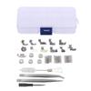 Leopacat Presser Foot Sewing Machine Feet Kit, Set Professional Stainless Material Steel Suitable for Most Machines Multiple in One Universal Snap On Low Shank Kit Accessories view 1